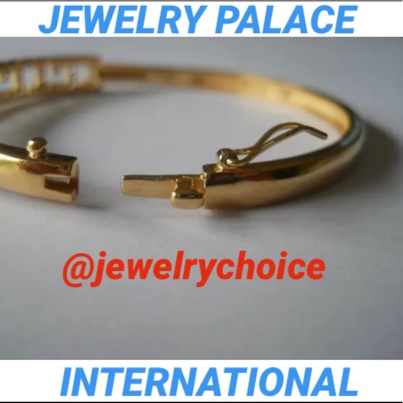 🆕14K Gold Filled Greek Key Cubic Zirconia Bangle. - Picture 6 of 10